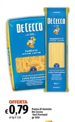 Famila Market Pasta di Semola De Cecco offerta