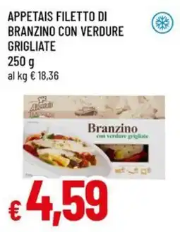 A&O Appetais filetto di branzino con verdure grigliate offerta