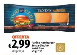 Famila Market Panino Hamburger Nutri Free offerta
