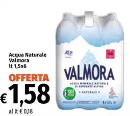 Famila Market Acqua Naturale Valmora offerta