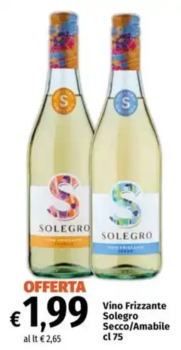 Famila Market Vino Frizzante Solegro offerta