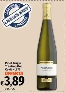 Famila Market Pinot Grigio Trentino Doc Cavit offerta