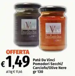 Famila Market Paté Da Vinci offerta
