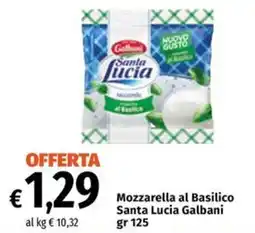 Famila Market Mozzarella al Basilico Santa Lucia Galbani offerta