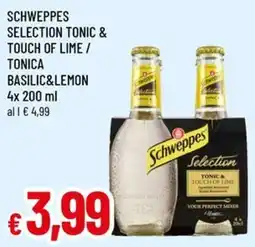 A&O Schweppes Selection Tonic & Touch of Lime / Tonica Basilic&Lemon offerta