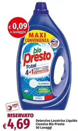 Famila Market Detersivo Lavatrice Liquido Classico Bio Presto offerta