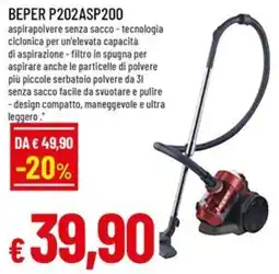 A&O BEPER P202ASP200 aspirapolvere senza sacco offerta