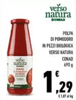 Conad City Polpa di Pomodoro in Pezzi Biologica Verso Natura offerta