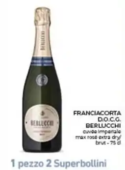 Conad City FRANCIACORTA D.O.C.G. BERLUCCHI cuvée imperiale max rosé extra dry offerta