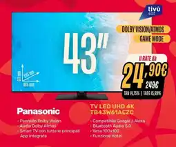 Fiducia & Convenienza Panasonic TV LED UHD 4K TB43W61AEZC offerta