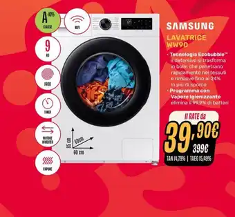 SAMSUNG LAVATRICE WW90