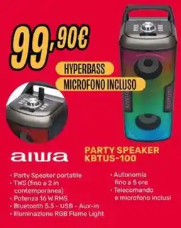 Fiducia & Convenienza aiwa PARTY SPEAKER KBTUS-100 offerta
