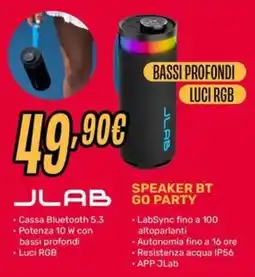Fiducia & Convenienza SPEAKER BT GO PARTY offerta