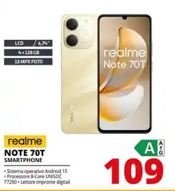 Comet realme NOTE 70T SMARTPHONE offerta