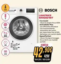 Fiducia & Convenienza BOSCH LAVATRICE WAN28218IT offerta