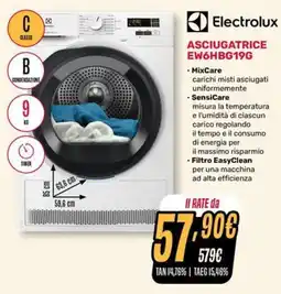 Fiducia & Convenienza Electrolux ASCIUGATRICE EW6HBG19G offerta