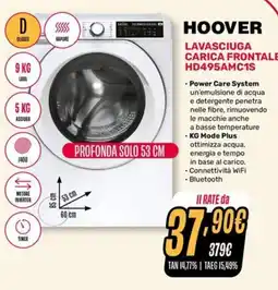 Fiducia & Convenienza HOOVER LAVASCIUGA CARICA FRONTALE HD495AMC1S offerta