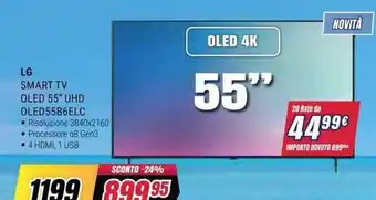 Trony LG SMART TV OLED 55" UHD offerta
