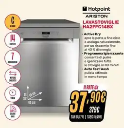 Fiducia & Convenienza Hotpoint ARISTON LAVASTOVIGLIE HA2FFC14BX offerta
