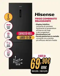 Fiducia & Convenienza Hisense FRIGO COMBINATO RB645N4BFE offerta