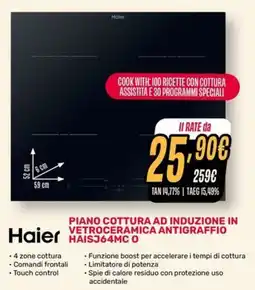 Fiducia & Convenienza Haier piano cottura ad induzione in vetroceramica antigraffio HAISJ64MC O offerta