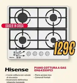 Fiducia & Convenienza Hisense PIANO COTTURA A GAS offerta