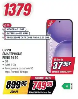 Trony OPPO SMARTPHONE RENO 16 5G offerta