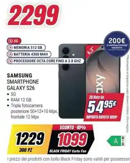 Trony SAMSUNG SMARTPHONE GALAXY S26 offerta