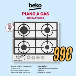 Fiducia & Convenienza Beko Piano a Gas HIGG641C3SX offerta