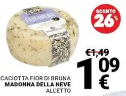 Supermercati Gulliver Caciotta Fior di Bruna Madonna della Neve offerta