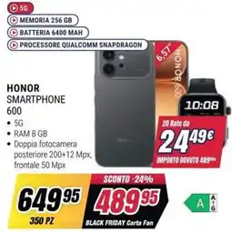 Trony HONOR SMARTPHONE 600 offerta