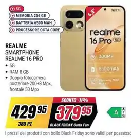 Trony REALME SMARTPHONE REALME 16 PRO offerta
