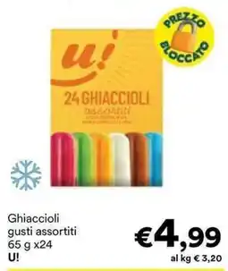 Unes Ghiaccioli gusti assortiti U! offerta