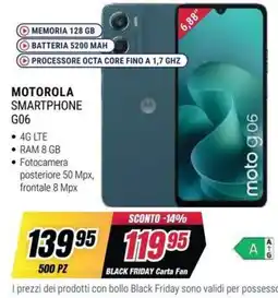Trony MOTOROLA SMARTPHONE G06 offerta