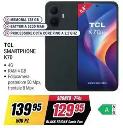 Trony TCL SMARTPHONE K70 offerta