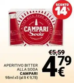Supermercati Gulliver APERITIVO BITTER ALLA SODA CAMPARI offerta