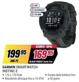 Trony GARMIN SMARTWATCH INSTINC E offerta