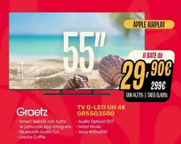 Fiducia & Convenienza Graetz TV Q-LED UH 4K GR55Q3500 offerta