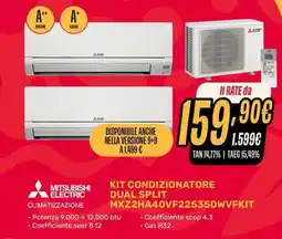 Fiducia & Convenienza KIT CONDIZIONATORE DUAL SPLIT MITSUBISHI ELECTRIC offerta