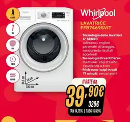 Fiducia & Convenienza Whirlpool LAVATRICE FFB7469SVIT offerta