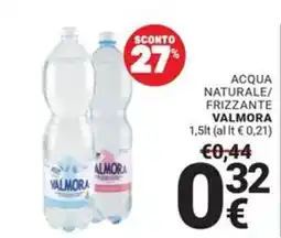 Supermercati Gulliver Acqua naturale/frizzante Valmora offerta