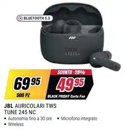 Trony JBL AURICOLARI TWS TUNE 245 NC offerta