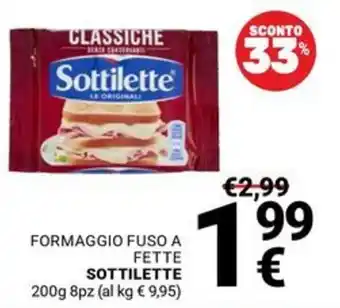 Supermercati Gulliver Formaggio fuso a fette Sottilette offerta