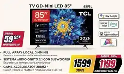Trony TV QD-Mini LED 85" TCL offerta