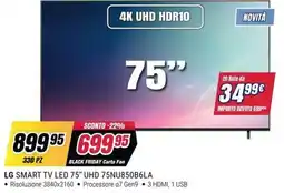 Trony LG SMART TV LED 75" UHD 75NU850B6LA offerta