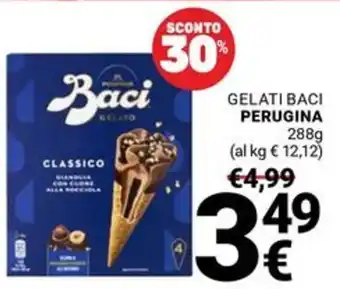 Supermercati Gulliver Gelati Baci Perugina offerta