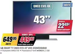 Trony LG SMART TV QNED EVO 43" UHD offerta
