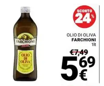 Supermercati Gulliver Olio di oliva Farchioni offerta