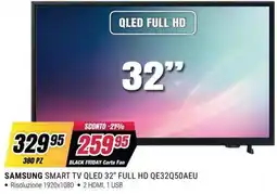 Trony SAMSUNG SMART TV QLED 32" FULL HD offerta