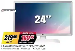 Trony LG MONITOR SMART TV LED 24" offerta